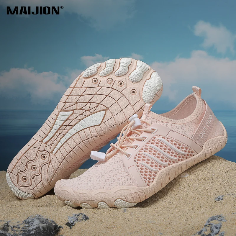 Couple Beach Wading Sneakers Women Breathable Swimming Aqua Shoes Men Quick Dry Water Sport Shoes for Boating Kayaking Anti-slip