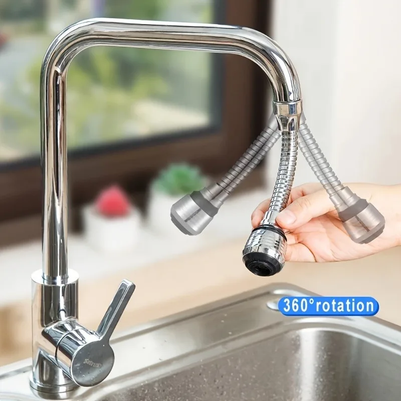 Water Tap Extension Water Faucet Extender Anti-Splash Heads Kitchen Faucets Extender Spare Parts Faucets Extended Aerator Filter thumbnail 4