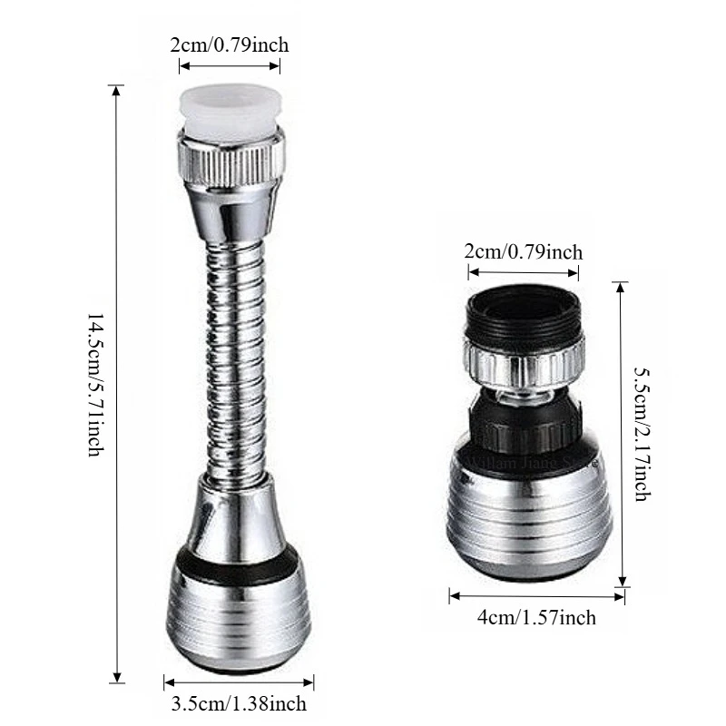 Water Tap Extension Water Faucet Extender Anti-Splash Heads Kitchen Faucets Extender Spare Parts Faucets Extended Aerator Filter thumbnail 6