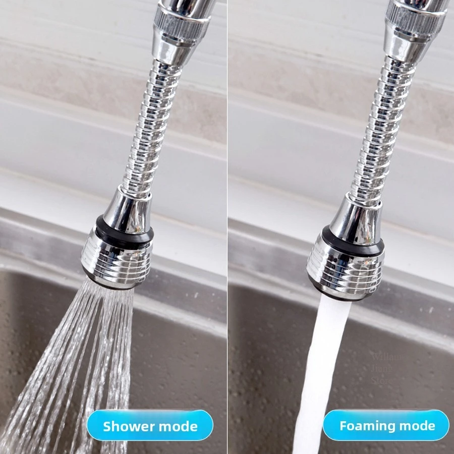 Water Tap Extension Water Faucet Extender Anti-Splash Heads Kitchen Faucets Extender Spare Parts Faucets Extended Aerator Filter thumbnail 5