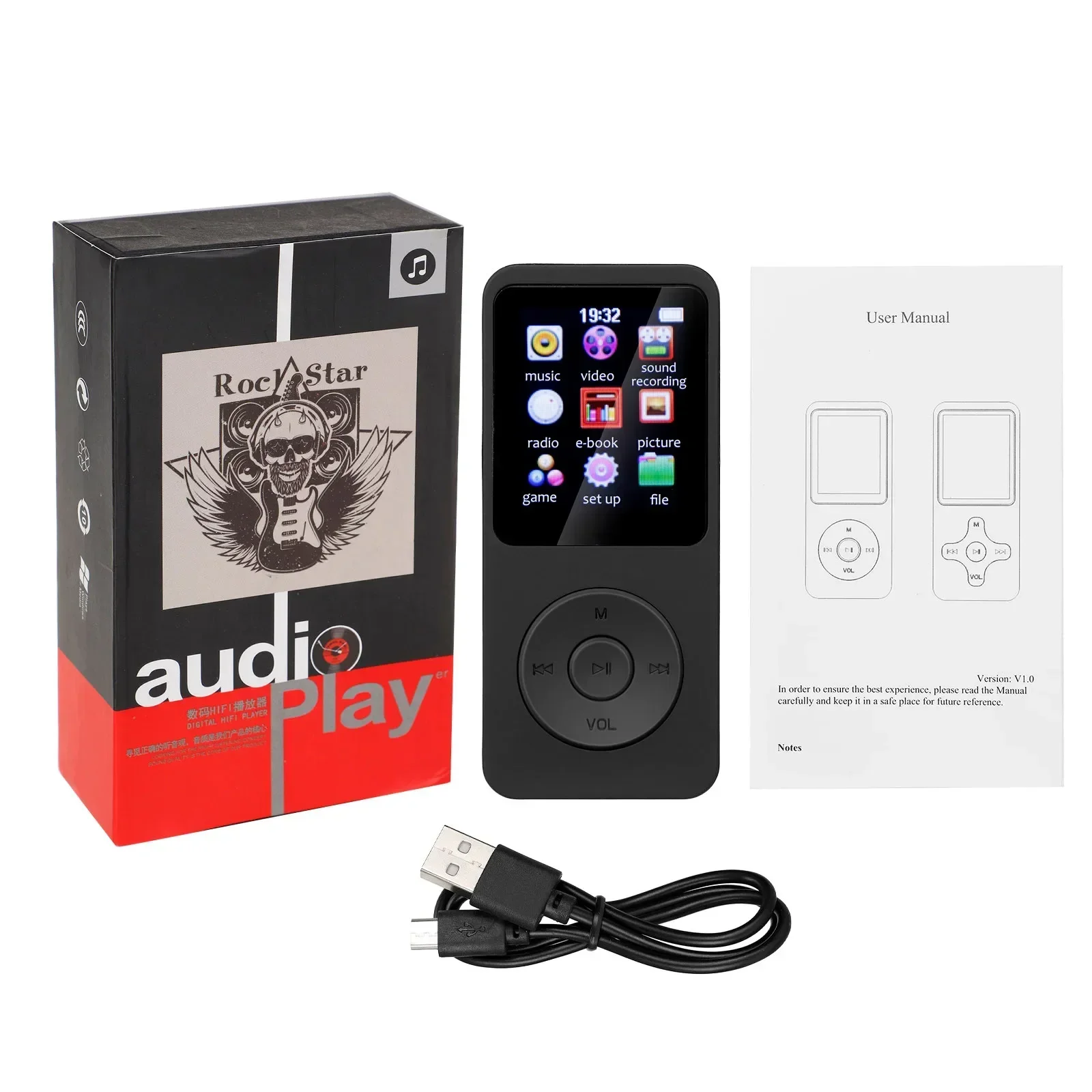 Portable Mini MP3 Player HiFi Music Walkman Bluetooth 5.0 Support Two-Way Transmission FM Radio Voice Recorder eBook Auto Browse thumbnail 6