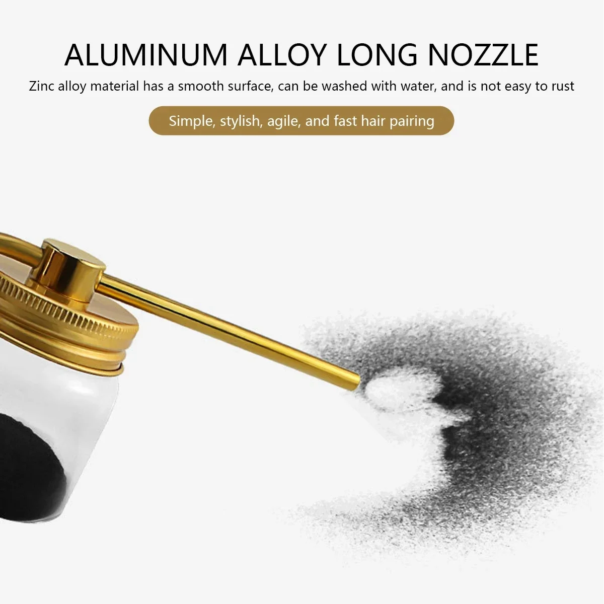 Refillable Barber Powder Spray Bottle Hair Building Fiber Applicator Talc Powder Blower Puffer Tools Salon Accessories thumbnail 2
