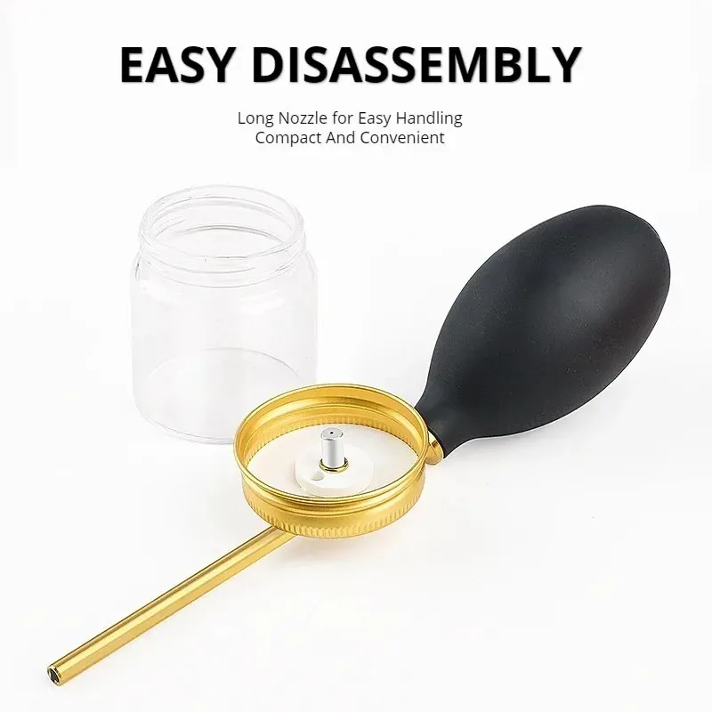 Refillable Barber Powder Spray Bottle Hair Building Fiber Applicator Talc Powder Blower Puffer Tools Salon Accessories thumbnail 5