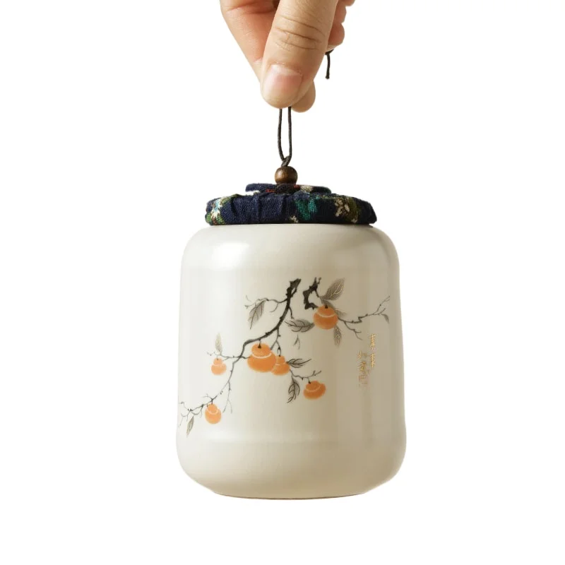 Chinese Ceramic Tea Pot Moisture-proof Home Pu 'er Green Tea Longjing Storage Tank Living Room Coffee Table Decoration Teaware thumbnail 4