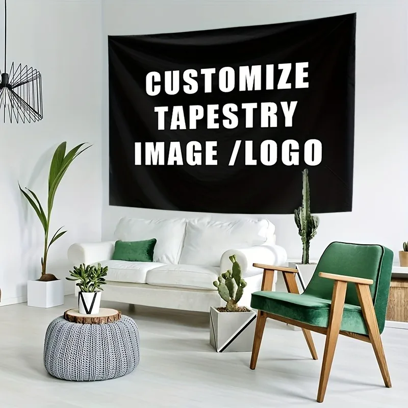 Custom Tapestry Personalized Photo Tapestrys Anniversary, Birthday, Wedding Party Decoration Background Banner Home Decor thumbnail 3