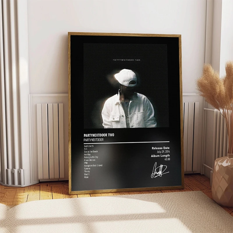 Retro Music Album Cover Posters Pop Hip Hop Rapper P-Partynextdoor Canvas Painting Print Aesthetic Room Home Decoration thumbnail 3