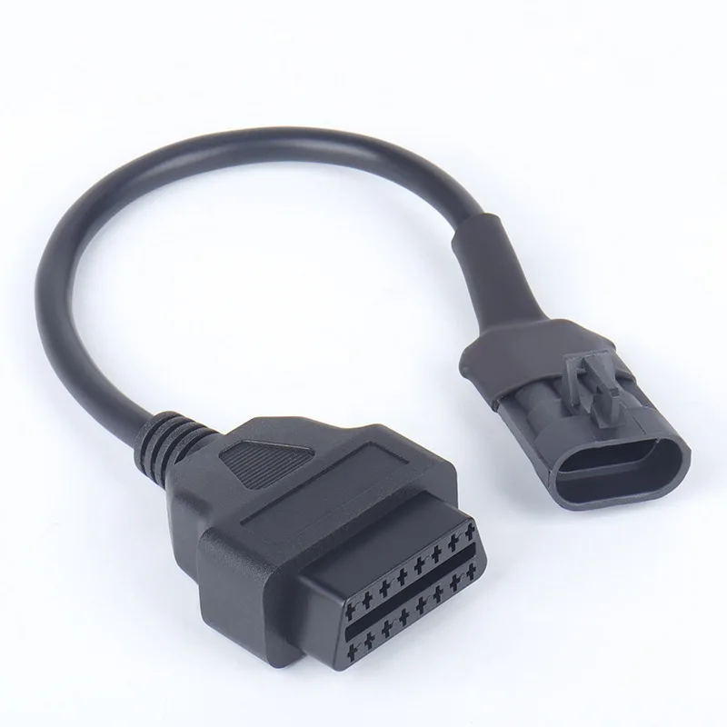 Best For Cfmoto Motorbike 3pin OBD2 Motorcycle Diagnostic Extension Cable 3 Pin Needles To 16pin Female OBD Adapter Connector thumbnail 4