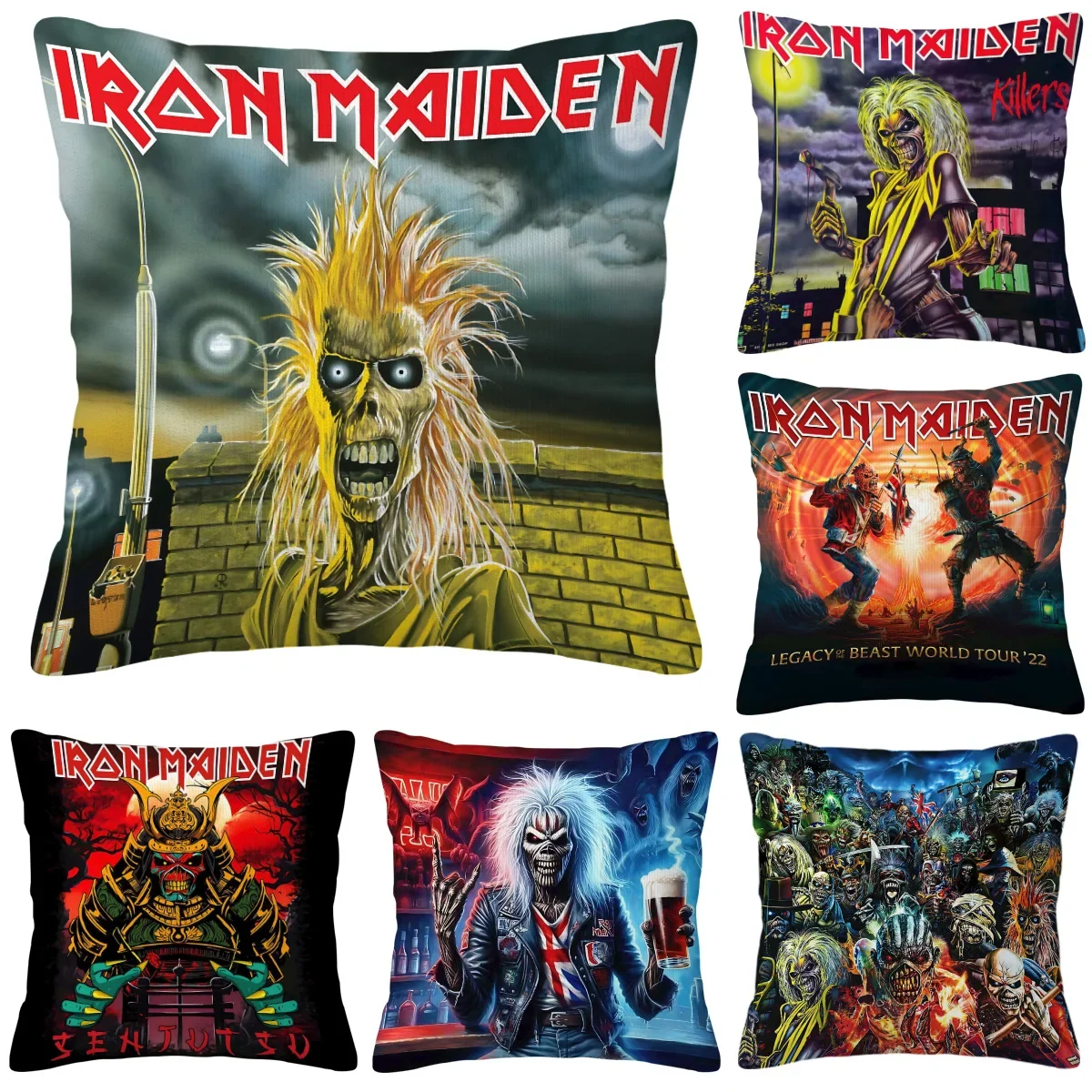 I-Iron M-Maiden Pillowcase Cushions Cover for Sofa Home Decor Items Anime Luxury Pillow Covers Living Room Decoration Cushion thumbnail 2