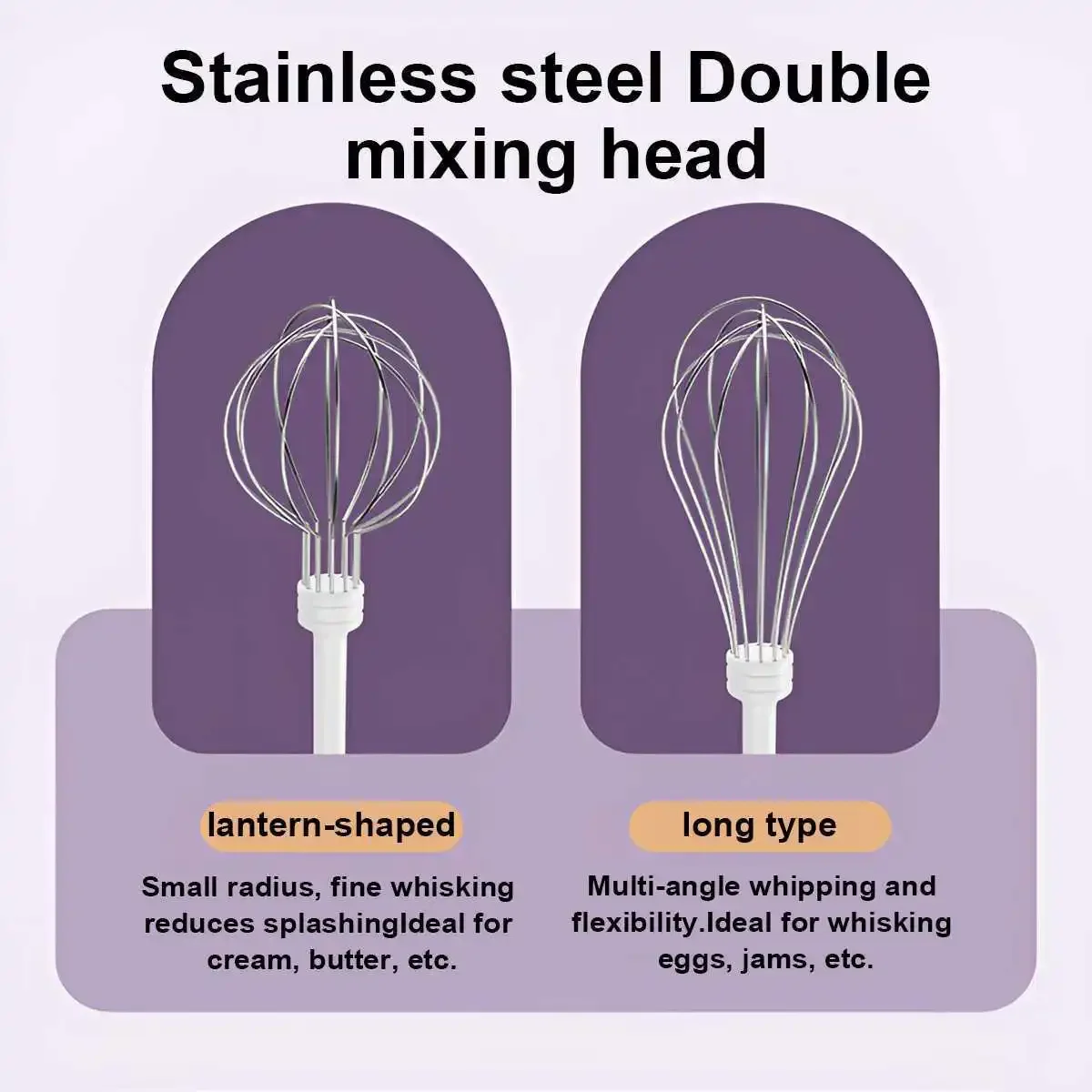 Electric Egg Beater Wireless Electric Food Mixer Handheld Mixer with 3 Speed Settings Baking Dough Cake Cream Milk Whisk thumbnail 4