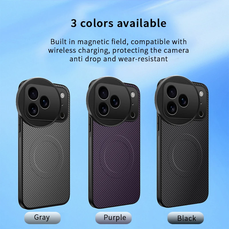 58mm Filter Mount Phone Case for iPhone 17 Pro/Pro Max Magnetic Wireless Charging Magsafe Cover Protective Camera Lens Adapter thumbnail 6