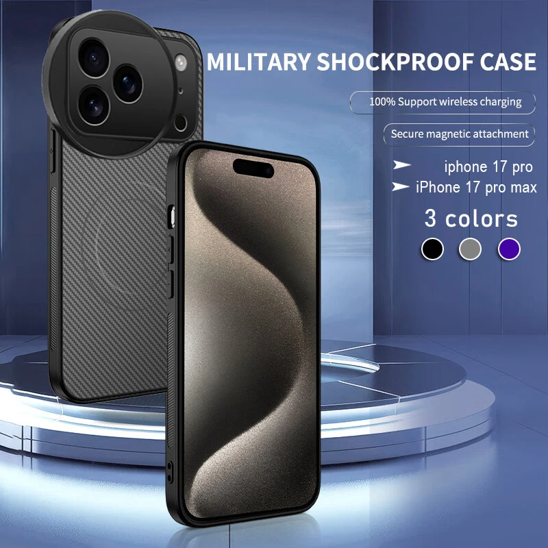 58mm Filter Mount Phone Case for iPhone 17 Pro/Pro Max Magnetic Wireless Charging Magsafe Cover Protective Camera Lens Adapter thumbnail 4
