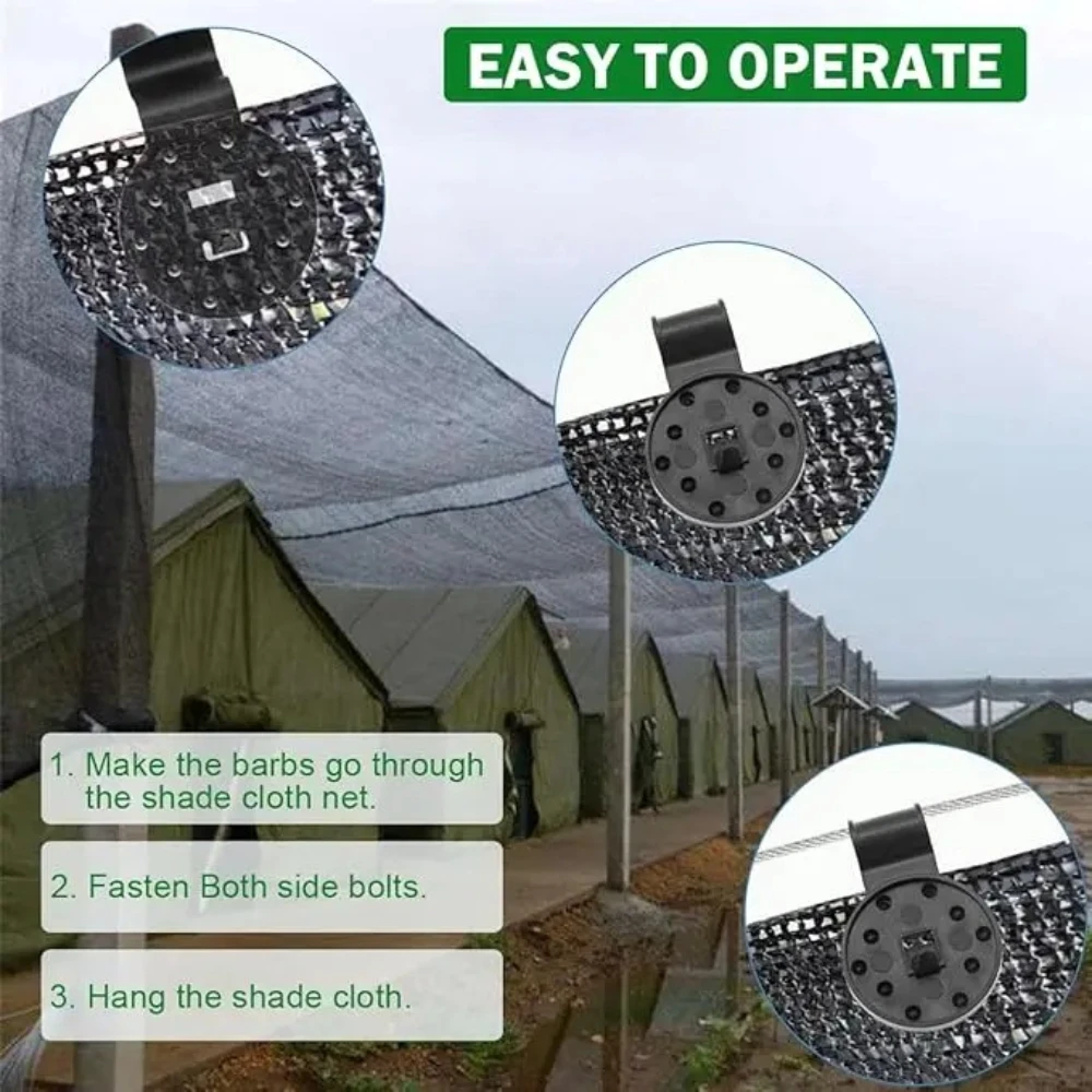 1-200Pcs Shade Cloth Clips Sunshade Mesh Buckle Plastic Clips for Securing Sun Shade Net, Patio Mesh Tarp, Garden Shade Cover thumbnail 4