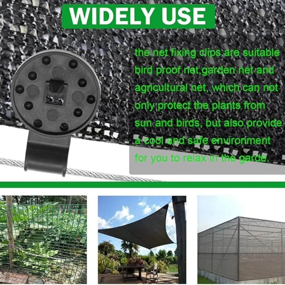 1-200Pcs Shade Cloth Clips Sunshade Mesh Buckle Plastic Clips for Securing Sun Shade Net, Patio Mesh Tarp, Garden Shade Cover thumbnail 6
