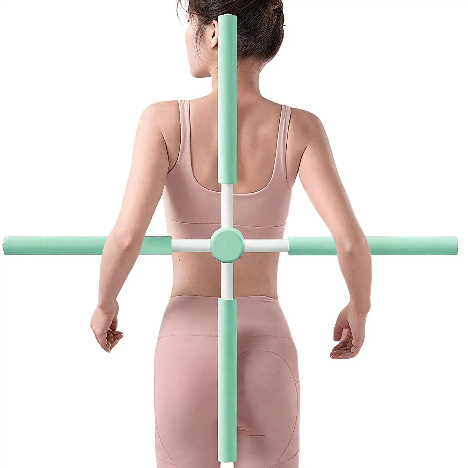Cross Postures Correction Stick Yoga Bar Stretching Tool Stretch Mobility Pole Neck Hump Correction Tool Workout Gym Equipment thumbnail 2