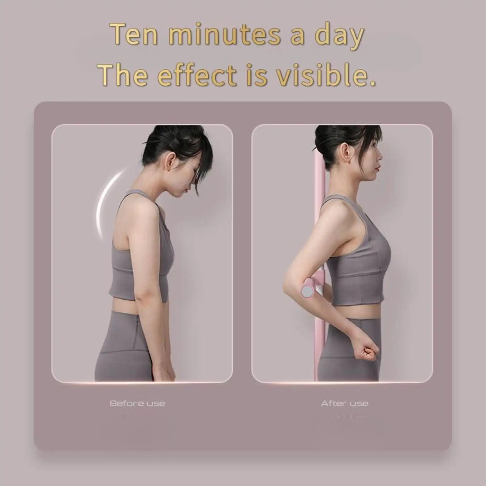 Cross Postures Correction Stick Yoga Bar Stretching Tool Stretch Mobility Pole Neck Hump Correction Tool Workout Gym Equipment thumbnail 5