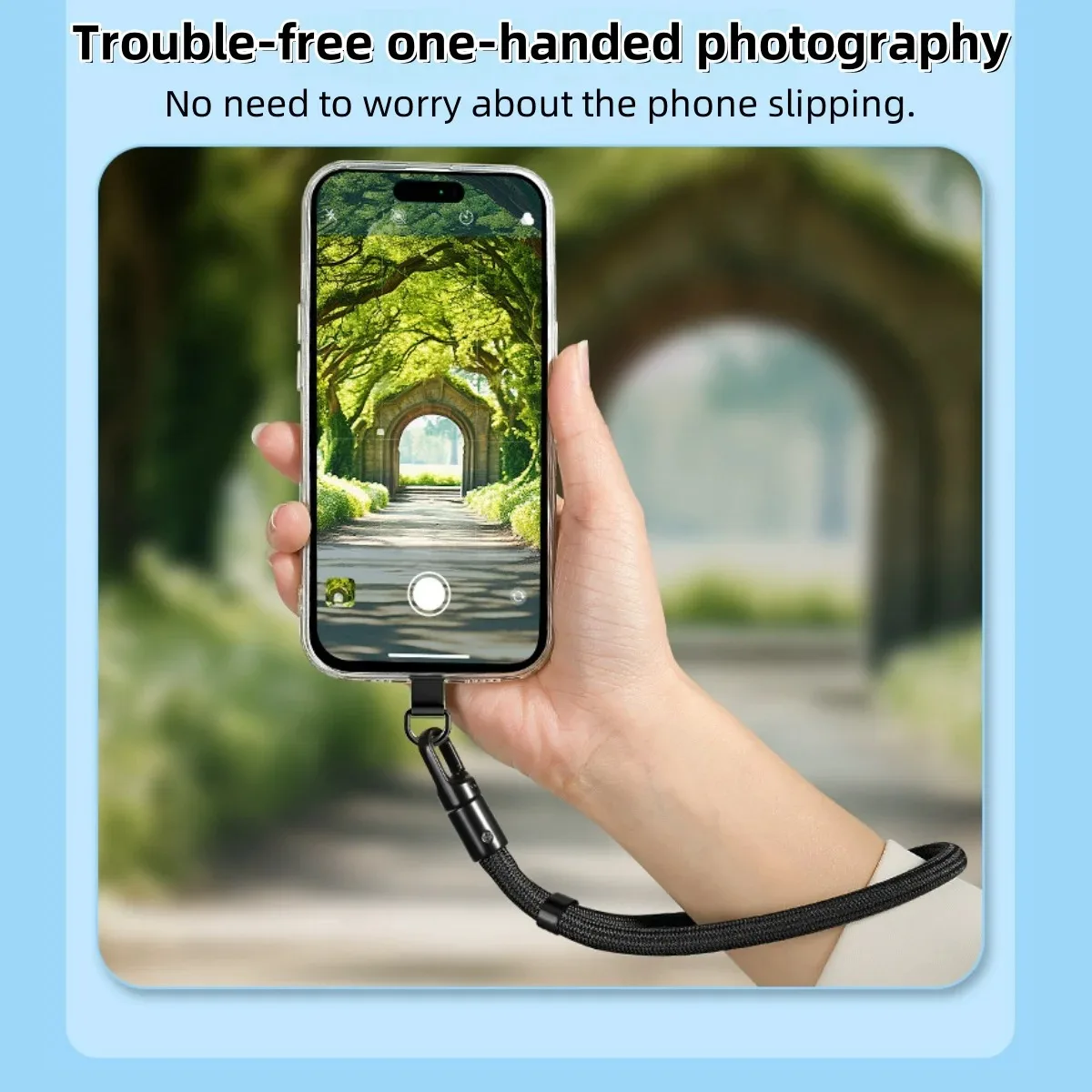 Universal Adjustable Mobile Phone Lanyard Short Wrist Strap with Self-locking Anti-drop Design Durable Polyester Phone Strap thumbnail 6