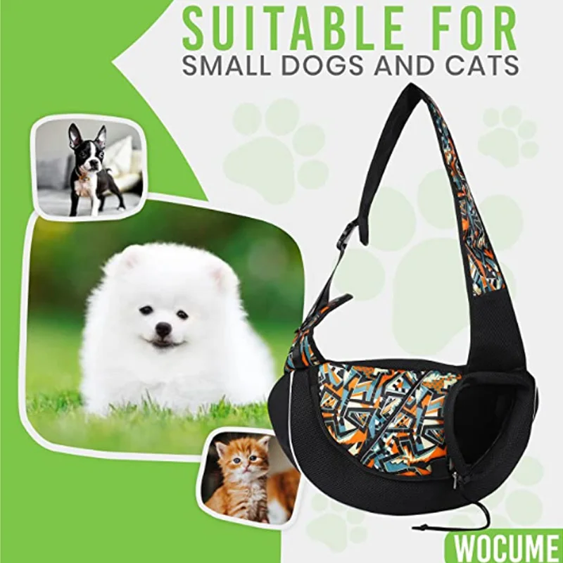 Oxford Pet Cat Dog Carrier Backpack Travel Single Shoulder Bag Breathable Mesh Travel Crossbody Bag for Small Dogs Puppy thumbnail 6