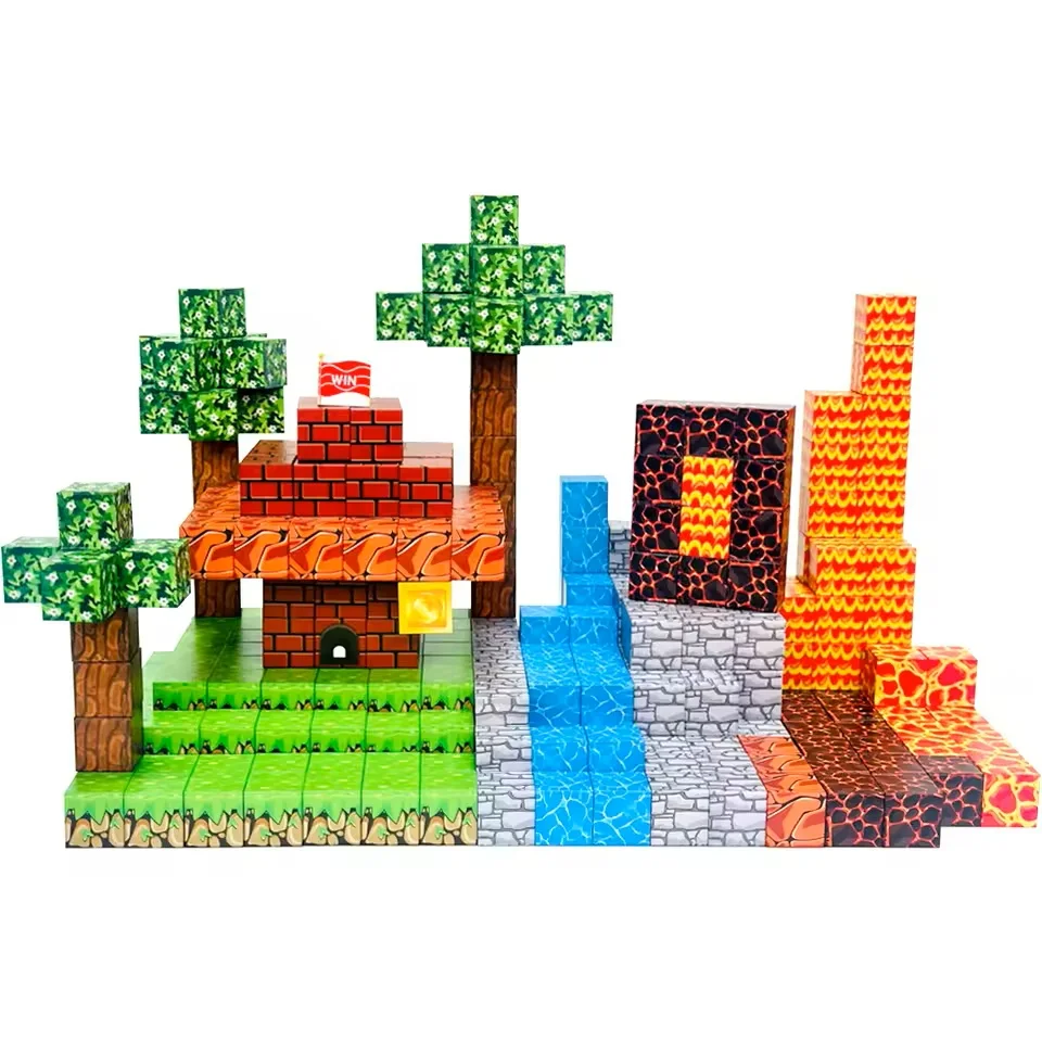 10-500PCS Magnetic Blocks Sets Building Toys Build Mine Magnet World Model STEM Montessori Sensory For Kids Christmas Gifts thumbnail 3