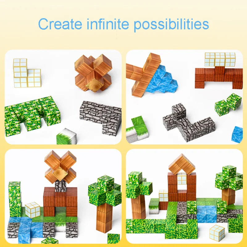 10-500PCS Magnetic Blocks Sets Building Toys Build Mine Magnet World Model STEM Montessori Sensory For Kids Christmas Gifts thumbnail 4