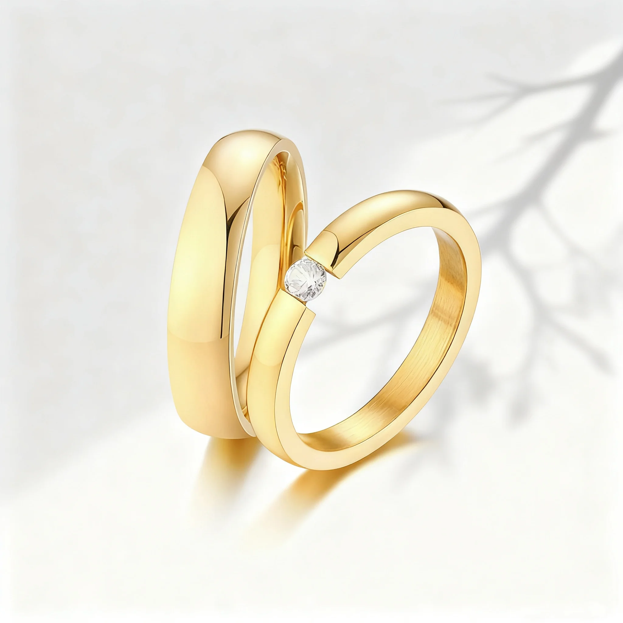 Custom Couple Rings Gift with Card Women Men PVD Plated Gold Name Rings Love Wedding Bands Personalized Name Ring Wedding Gifts thumbnail 3