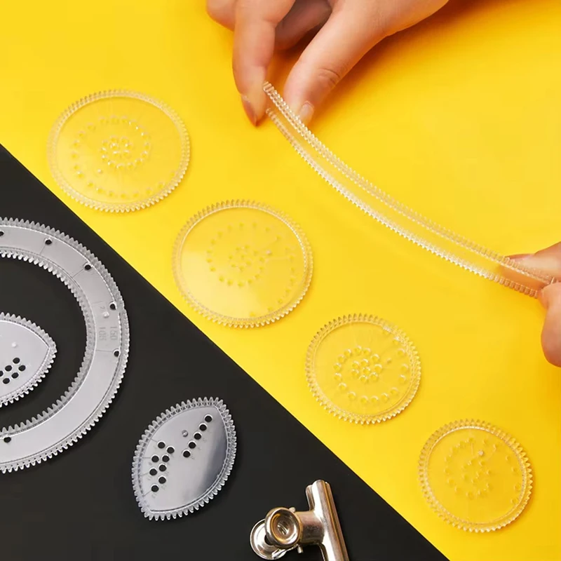 Creative Spirograph Drawing Toys Set Funny Art Crafts Gears Geometry Stencils Painting Template Kids Students Educational Gifts thumbnail 3