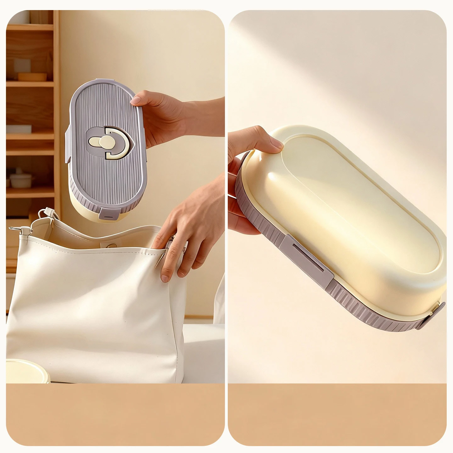 WORTHBUY 304 Stainless Steel Oval Insulated Lunch Box For Kids Student Portable Leak Proof Divided Food Container Microwave Safe thumbnail 5