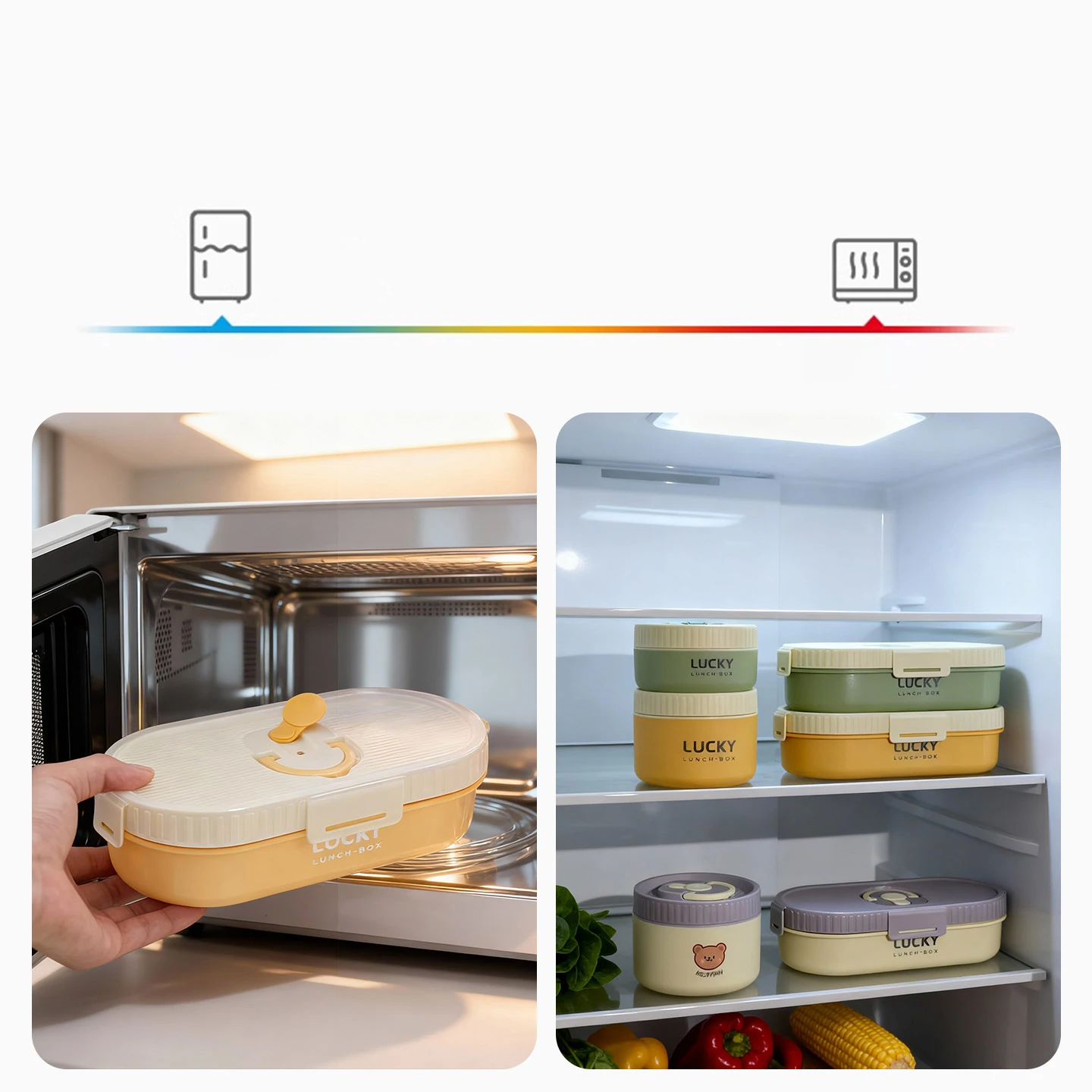 WORTHBUY 304 Stainless Steel Oval Insulated Lunch Box For Kids Student Portable Leak Proof Divided Food Container Microwave Safe thumbnail 4