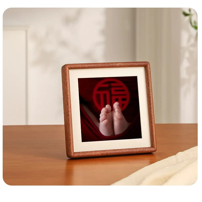 Solid Wood Corner Square Photo Frame Tabletop and Wall Mount Display Frame Premium Wooden Picture Frame Home Decor thumbnail 5