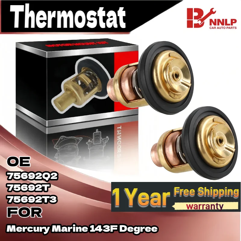 2 PCS Thermostat 75692Q2 75692T for Mercury Marine 143F Degree 135-150HP 75692T3