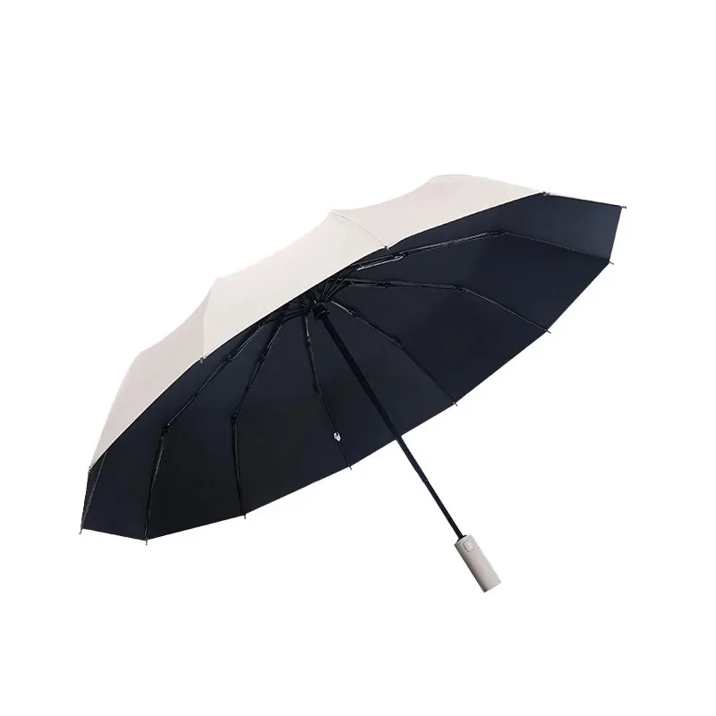Umbrella Women's Sunscreen and UV Protection Double Umbrella Automatic Parasol Folding Portable thumbnail 2