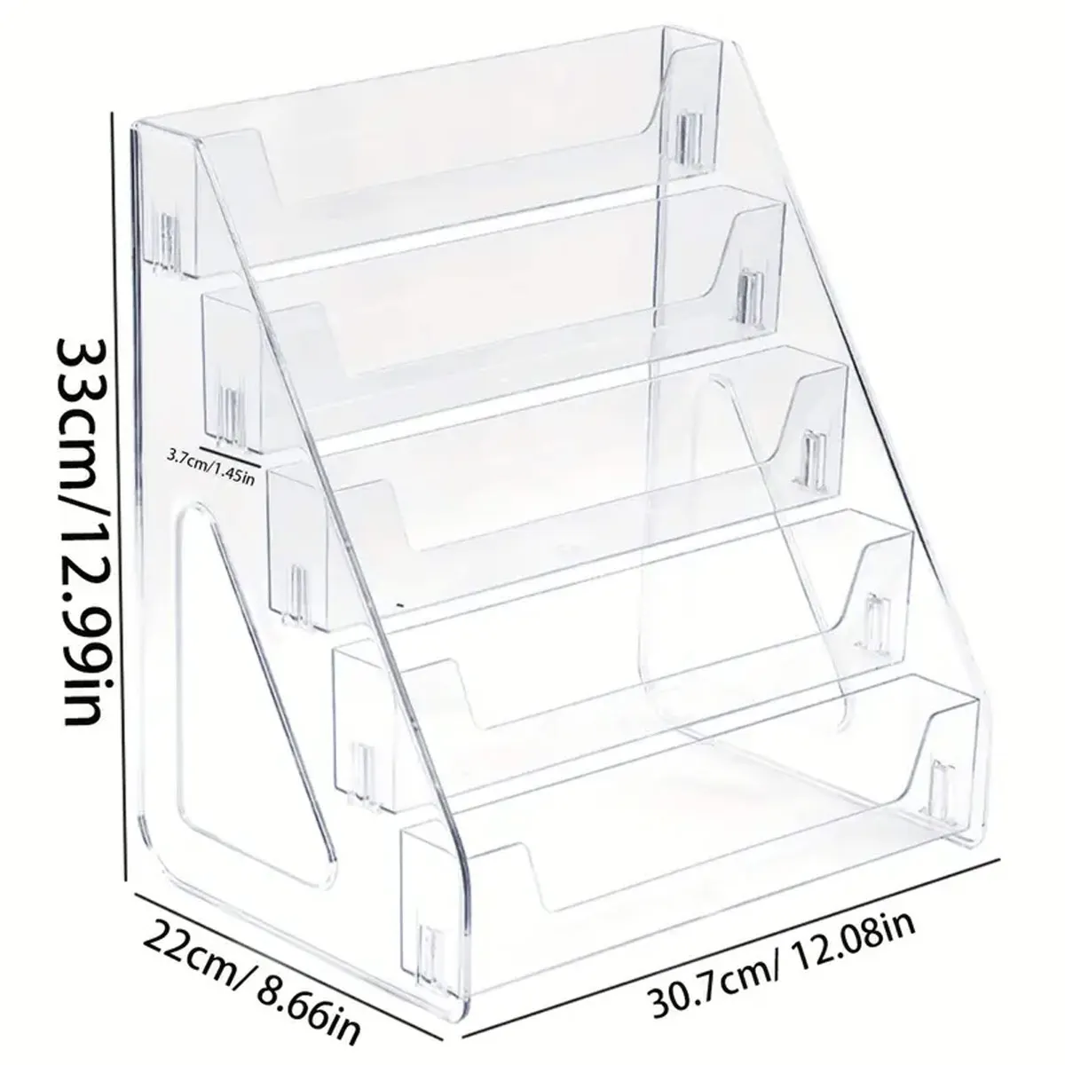 5-layer CD rack, album display rack, transparent storage rack for records,  and tapes, multifunctional counter display rack thumbnail 6