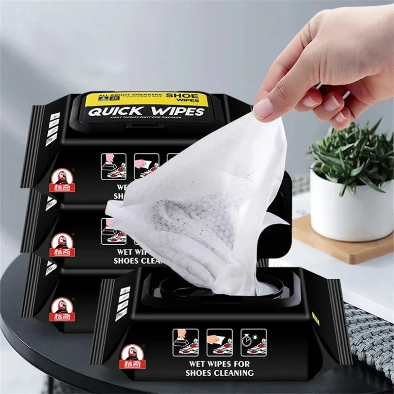 12/30/80pcs Disposable Shoe Wipes Portable Shoe Cleaners Travel Sneaker Wet Wipes Quick Cleaning White Shoes Artifact Polishing thumbnail 3