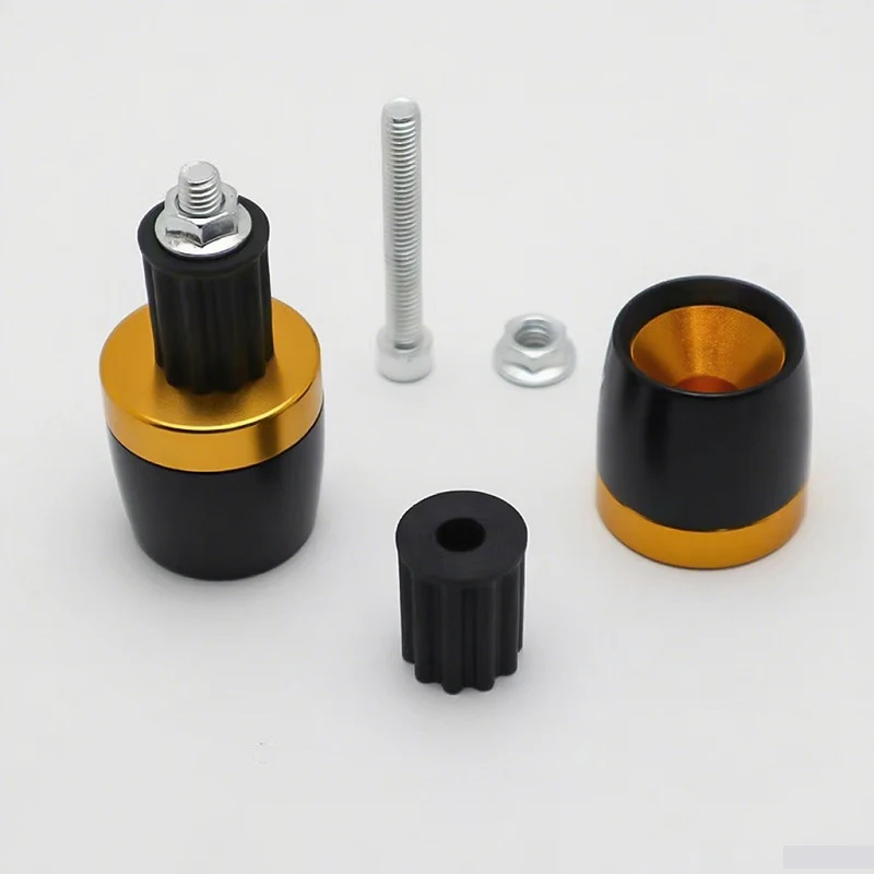 1 Pair Universal Motorcycle Handle Bar Ends Grips CNC Metal Handlebar Counterweight Plug Slider Motor Bike Grips Accessories thumbnail 4