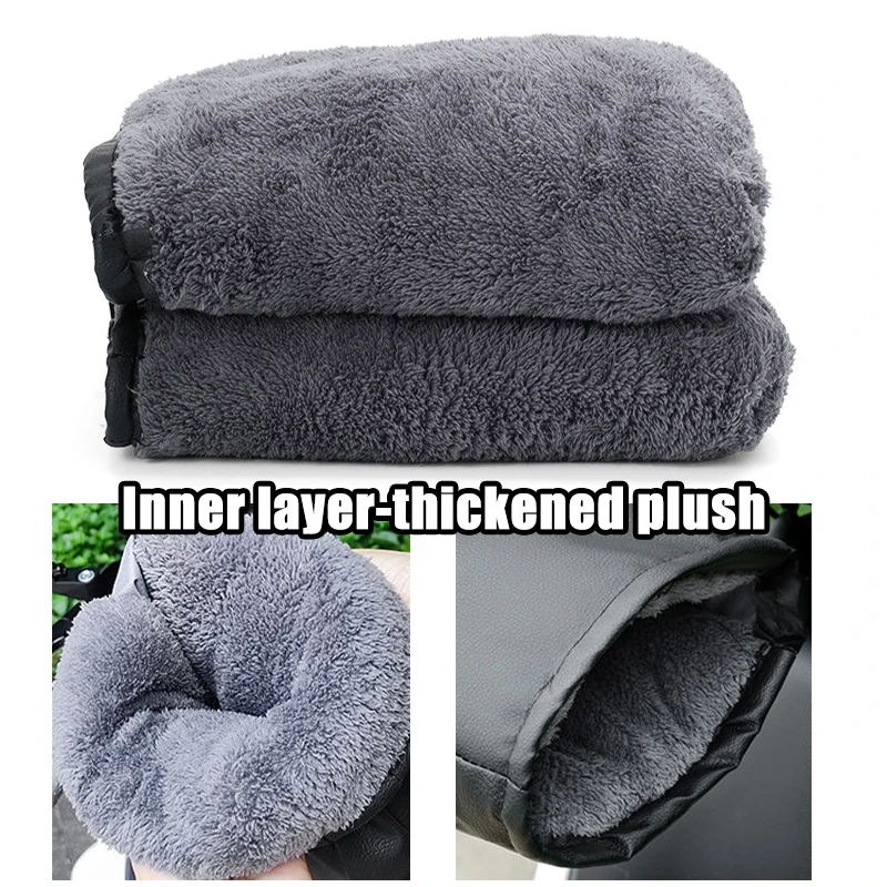 Windproof Waterproof E-Bike Handlebar Protector Winter Cold Weather Riding Motorcycle Bicycle Cover thumbnail 3