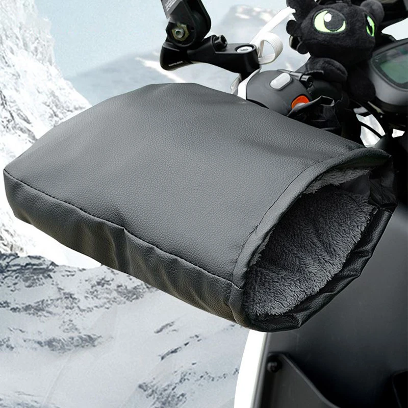 Windproof Waterproof E-Bike Handlebar Protector Winter Cold Weather Riding Motorcycle Bicycle Cover thumbnail 2