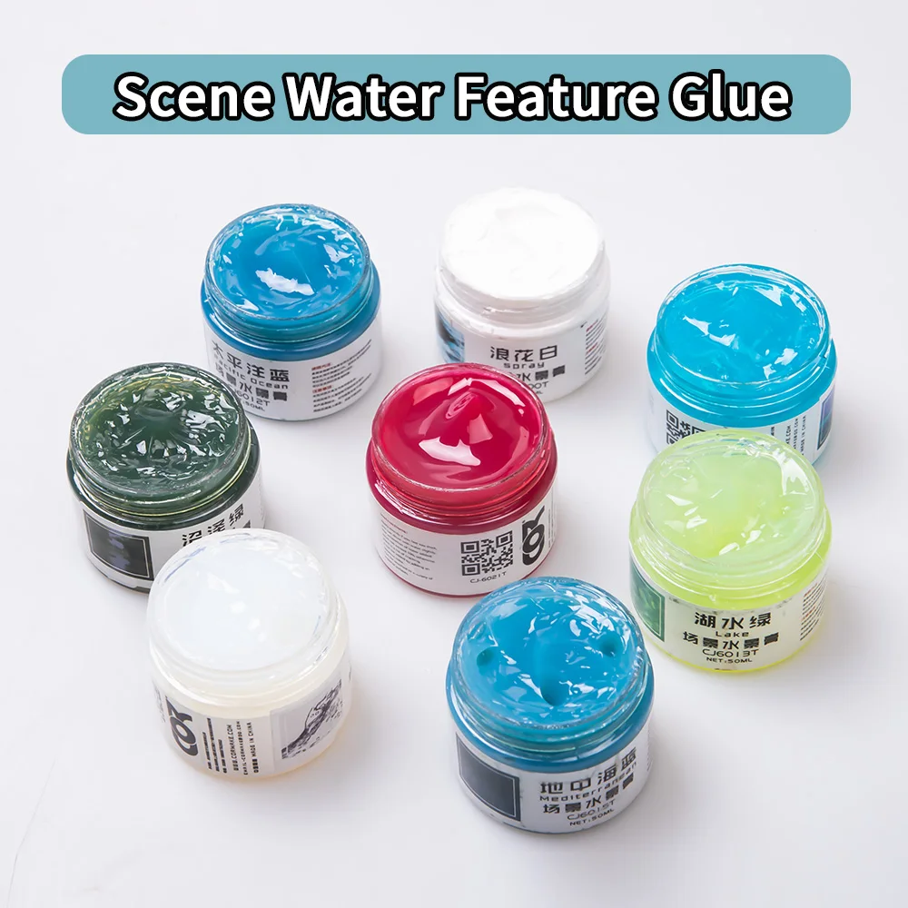 Diy Model Making Waterscape Paste Rivers/Oceans/Lakes/Static Simulated Water Effect Cream Scene Making Materials Diorama 50ML thumbnail 4