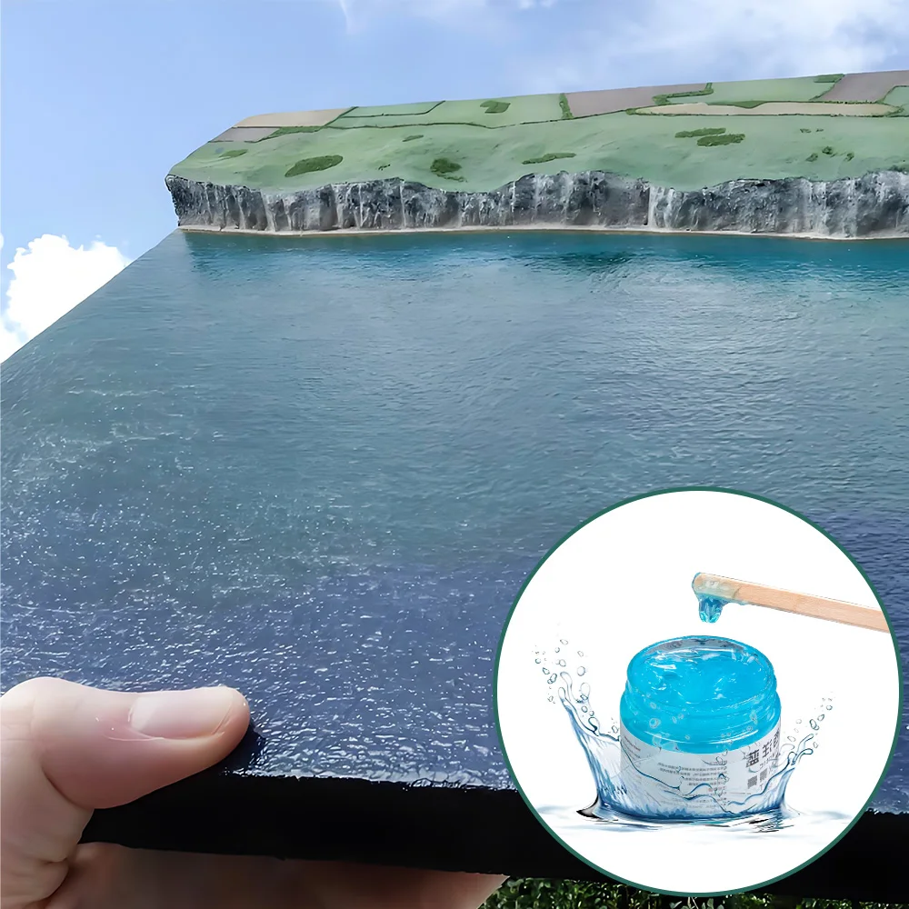 Diy Model Making Waterscape Paste Rivers/Oceans/Lakes/Static Simulated Water Effect Cream Scene Making Materials Diorama 50ML thumbnail 6