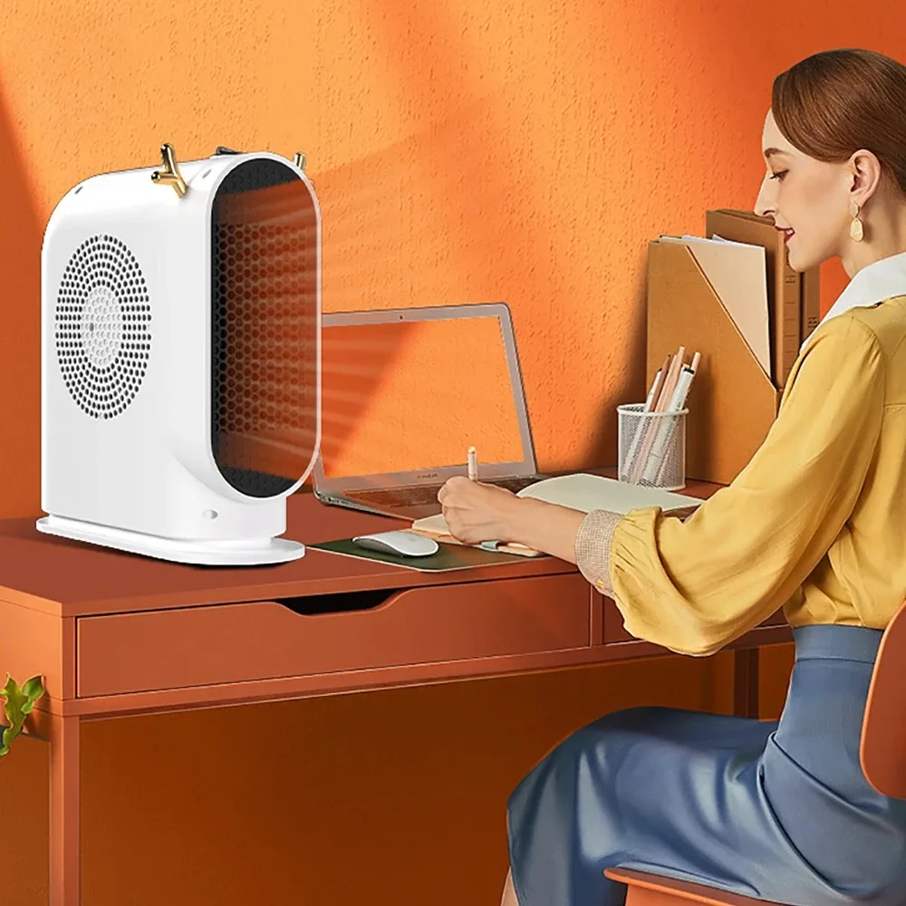 Desktop Electric Heater 500W Portable Home Electric Heater Intelligent Thermostat Fan Winter Electric Heater Heating Tools thumbnail 6