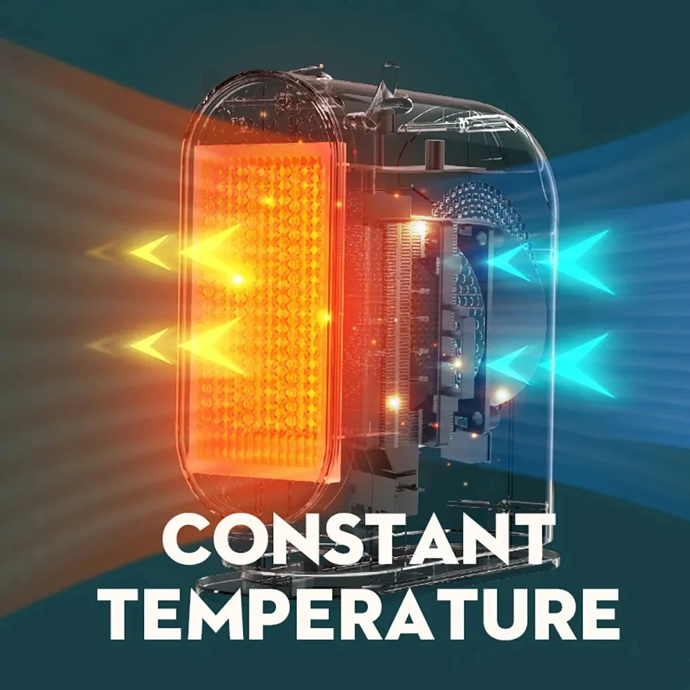 Desktop Electric Heater 500W Portable Home Electric Heater Intelligent Thermostat Fan Winter Electric Heater Heating Tools thumbnail 4