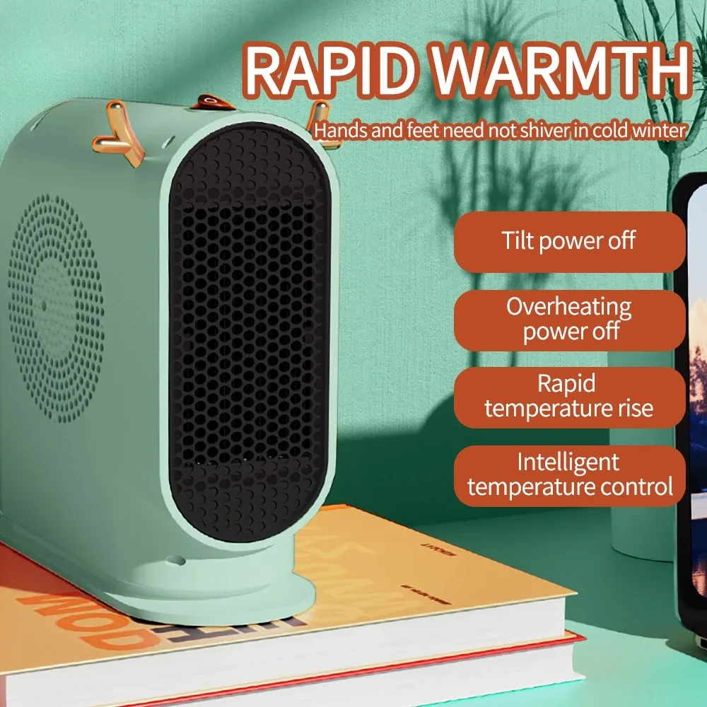 Desktop Electric Heater 500W Portable Home Electric Heater Intelligent Thermostat Fan Winter Electric Heater Heating Tools thumbnail 3