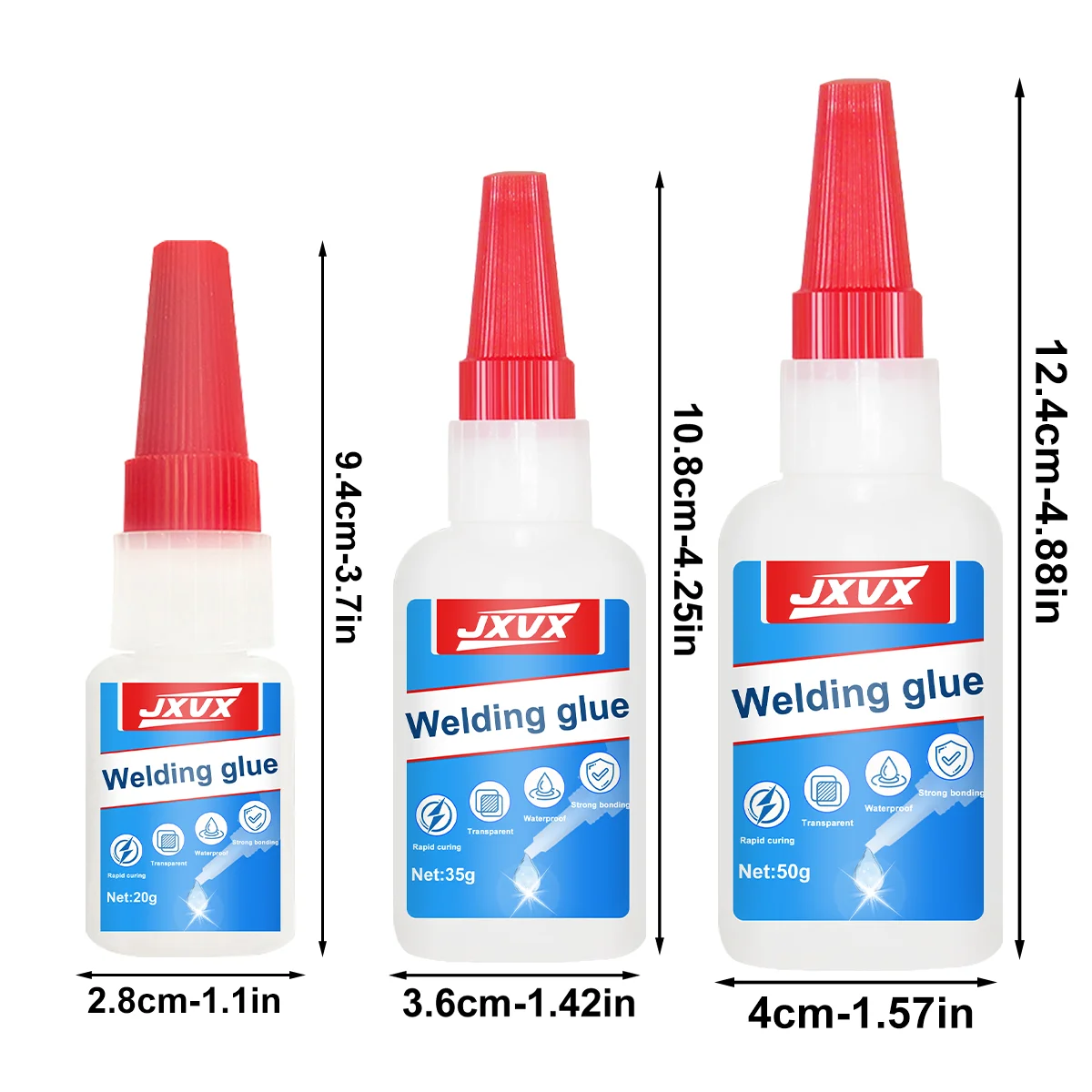 JXVX 50g High Strength Oil-Based Glue for Welding - Universal Oil-Based Welding Glue for Instant Adhesives for Resin, Ceramics, Metal, Glass, Plastic, Wood, Including Dispensers. thumbnail 6