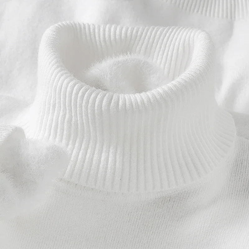 Sweatwear Mens Anti-pilling High Quality Knitted Turtleneck Sweater Slim Fit Long Sleeve Pullover Solid Color Trend Men Clothing thumbnail 6