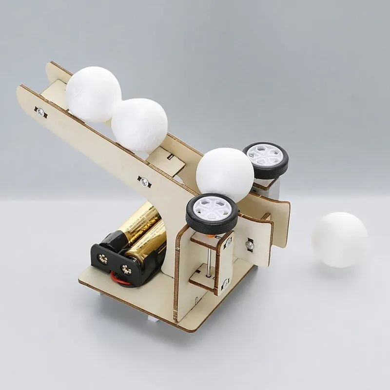 DIY Automatic Serving Machine Children's Hands-On Puzzle Toy Kinetic Energy Transfer Experiment Scientific Education Prop