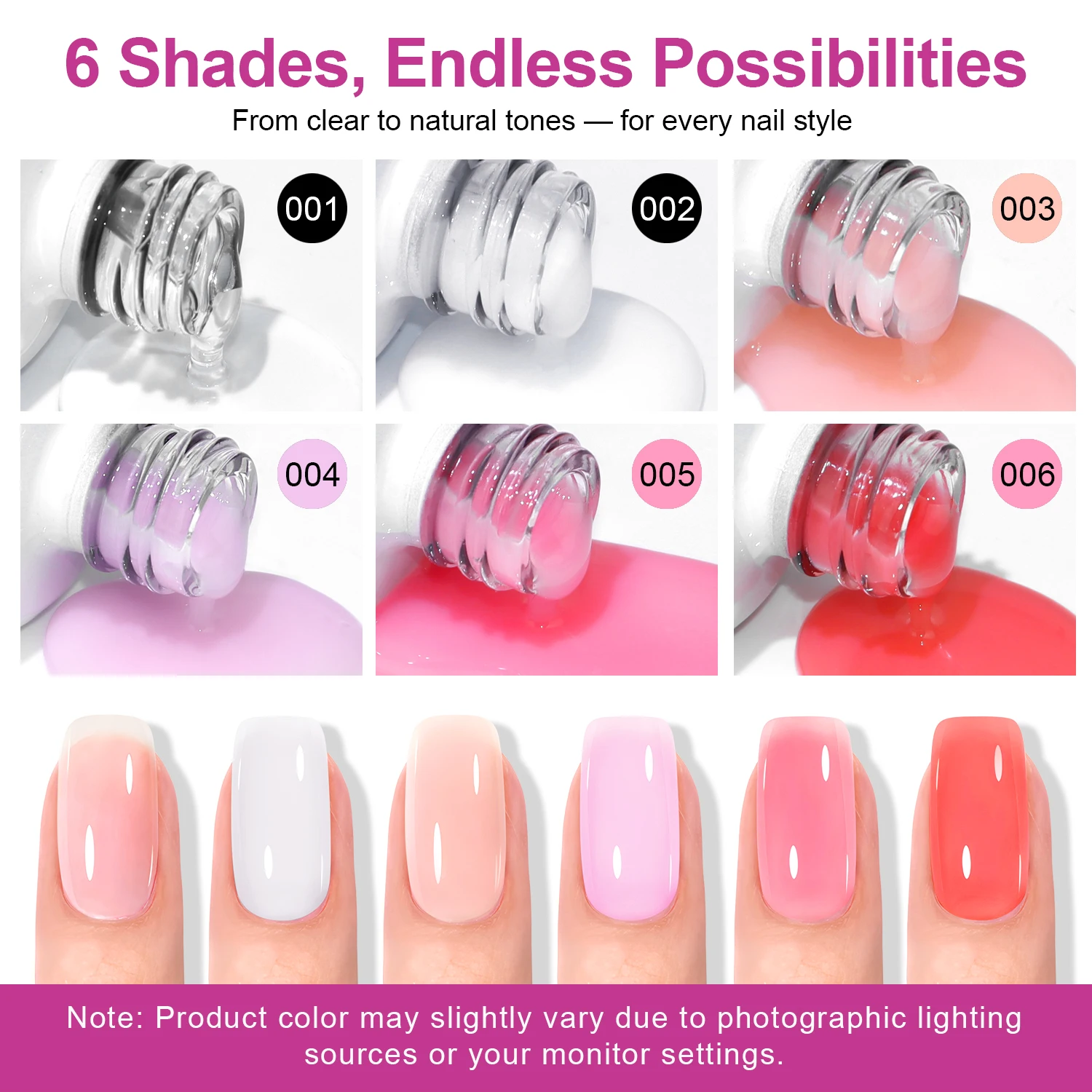 TWOING 15ml Builder Nail Gel White Nude Pink Nail Extension Gel Multifunctional Nails Art Gel Polish Soak Off UV for Salon DIY thumbnail 3