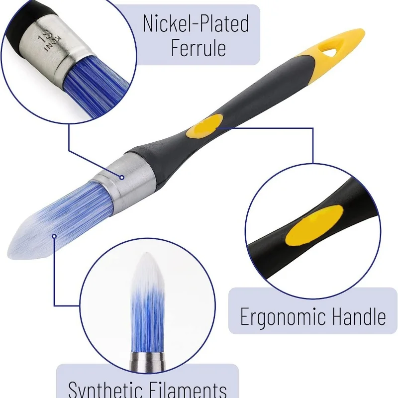 1pcs Professional Trimming Brush Paint Edges Corners Groove Edge Color Separation Corner Detail Brush Painting Tool