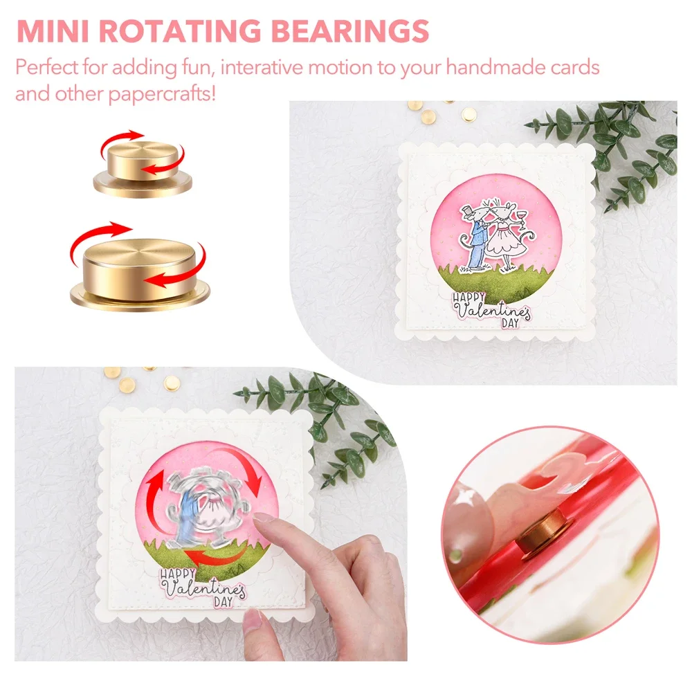 360 Rotation Mini Metal Rotating Bearings for DIY Handmade Crafts Paper Cards Scrapbooking Smooth Spin for Jewelry Making Decora thumbnail 4