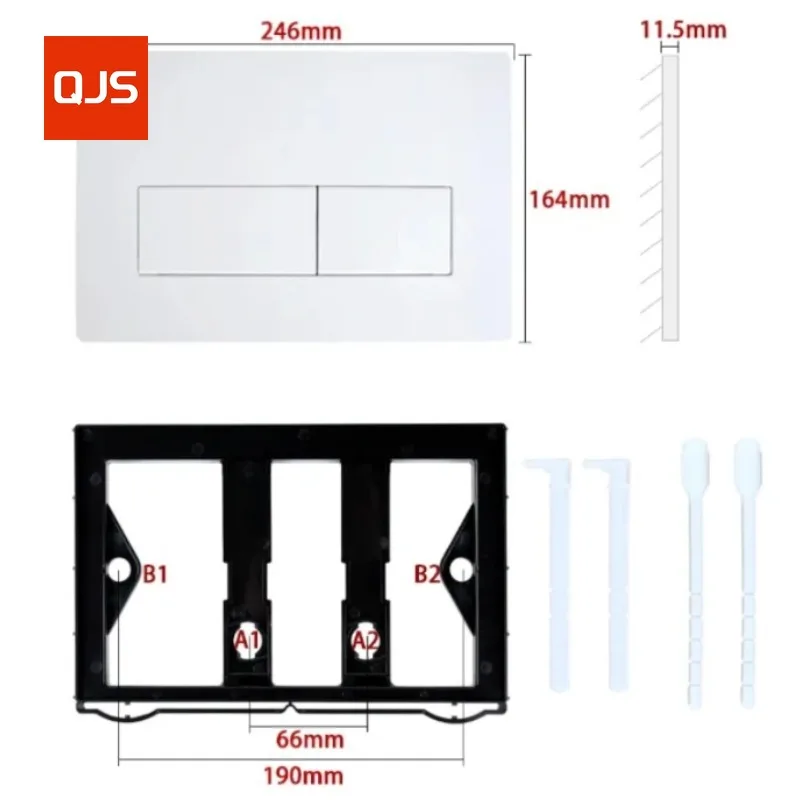 Dual Flush Button Actuator Plate for Geberi-t Toilet Concealed Cisterns, Sigma Samba Wall-mount Tanks Flush Pannel UP300 320 720 thumbnail 5
