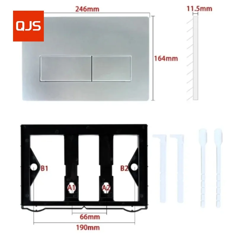 Dual Flush Button Actuator Plate for Geberi-t Toilet Concealed Cisterns, Sigma Samba Wall-mount Tanks Flush Pannel UP300 320 720 thumbnail 6