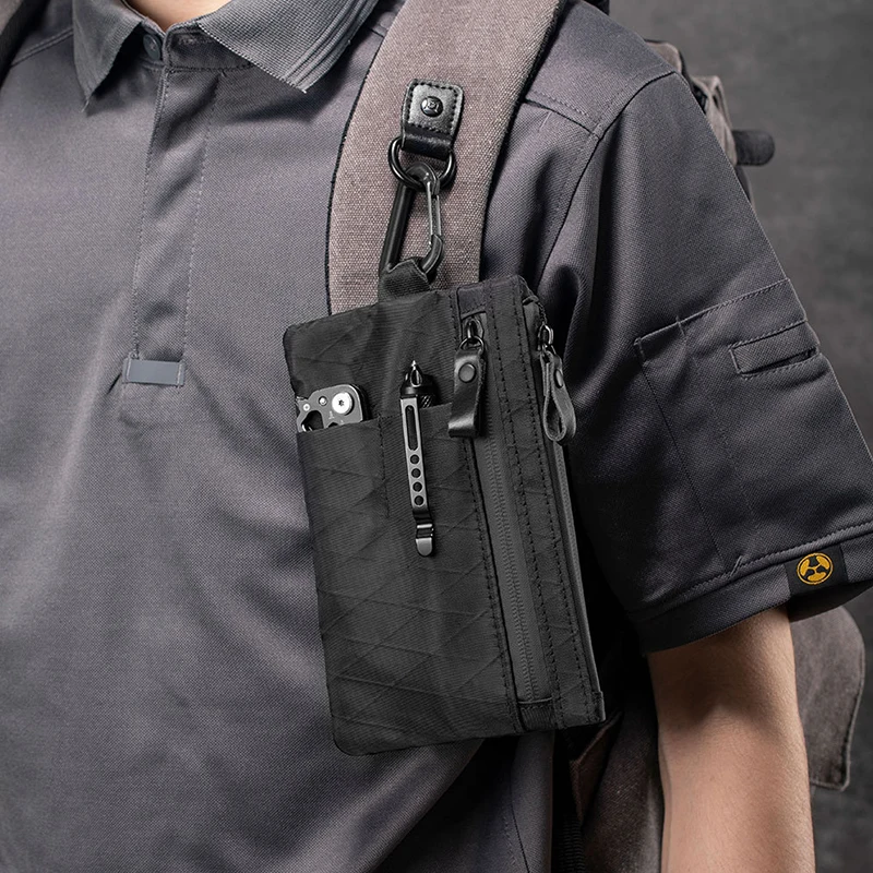 Zip Clutch with Wristband, Passport Holder Zipper Wallet  waterproof multifunctional card bag Outdoor travel storage bag thumbnail 3