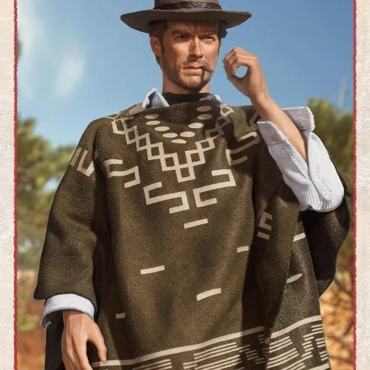 Men's Cape Fashionable Knitted Fringed Pullover Mantle Men Thickened Warm Large Shawl Wool-like Material Winter Season P1 thumbnail 2